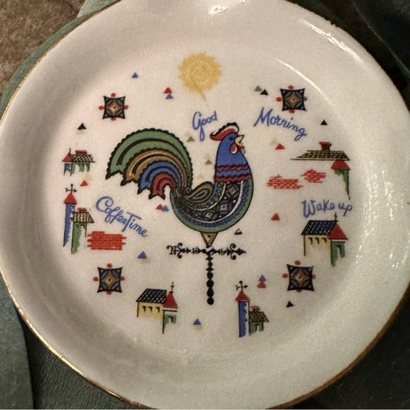 Vintage Sonsco Japan Wall Hanging Spoon Rest Good Morning Rooster Amish Country - Picture 4 of 4